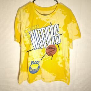 Golden State Warriors XXL NBA T-Shirt Yellow Tie-Dye Basketball The Bay Wilson